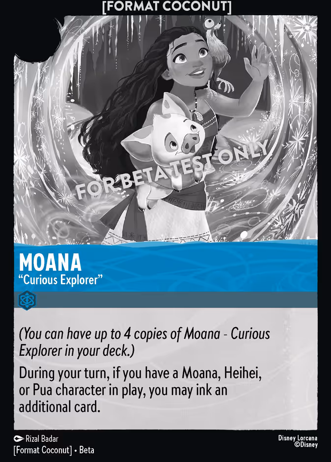 Moana — Curious Explorer Format Coconut character card