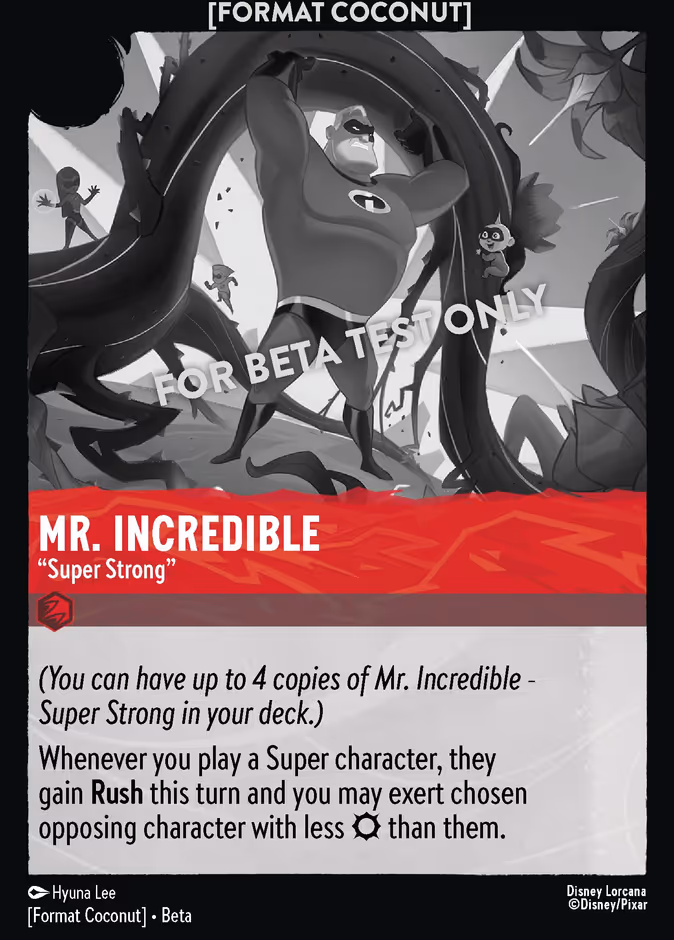 Mr. Incredible — Super Strong Format Coconut character card