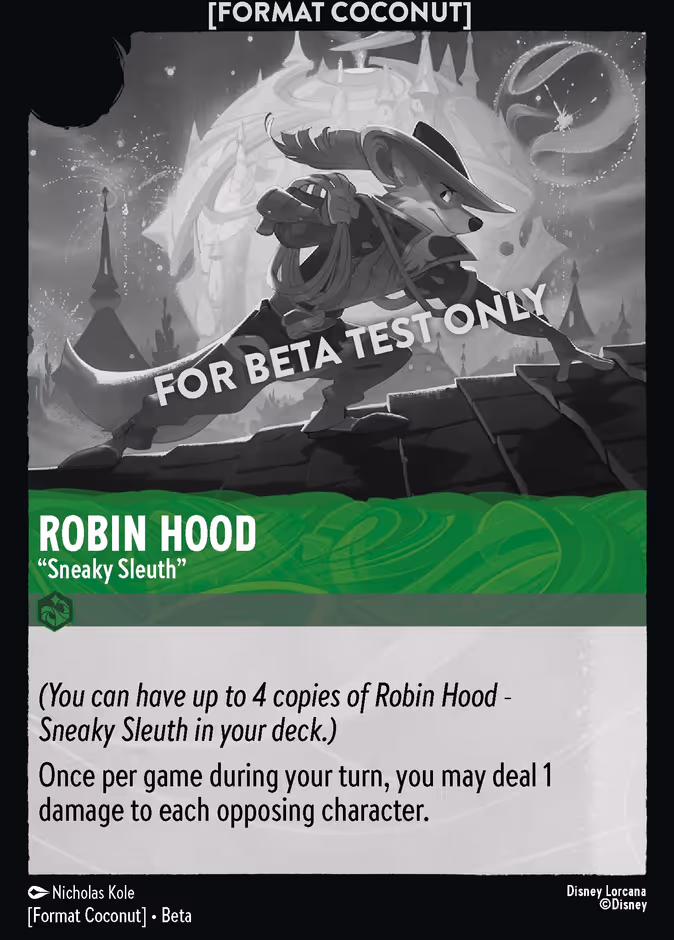 Robin Hood — Sneaky Sleuth Format Coconut character card