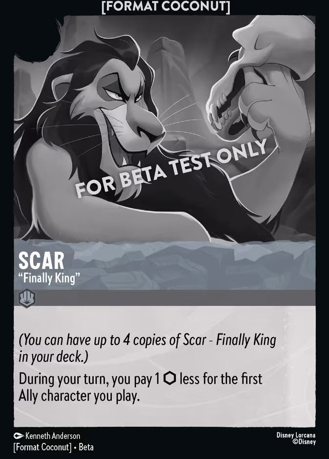 Scar — Finally King Format Coconut character card