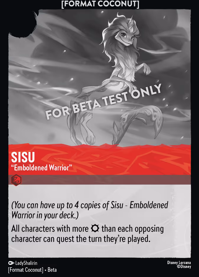 Sisu — Emboldened Warrior Format Coconut character card