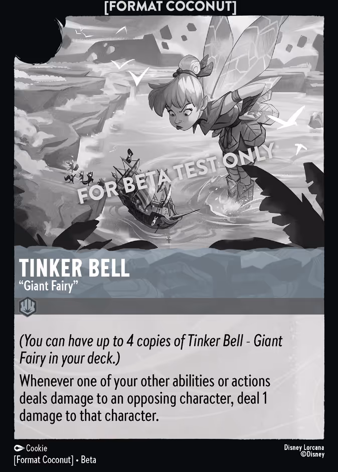 Tinker Bell — Giant Fairy Format Coconut character card